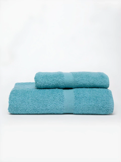 Juego Toalla y Toallon Franco Valente Pesado Petroleo