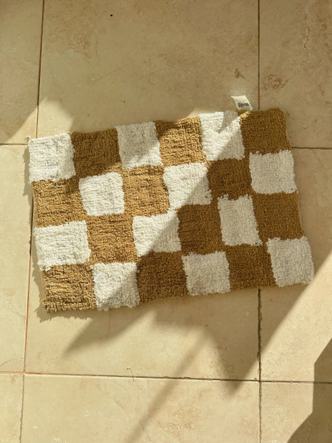 Alfombra Chess Beige