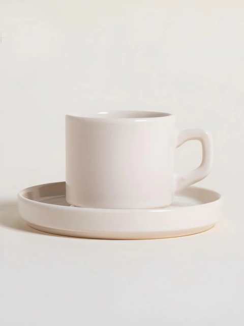 Taza y plato Net Crema 184ml