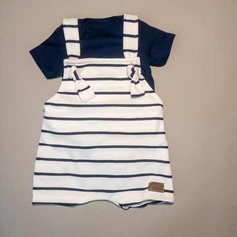 Conjunto Jardineira Blue Line (1 a 3 anos)