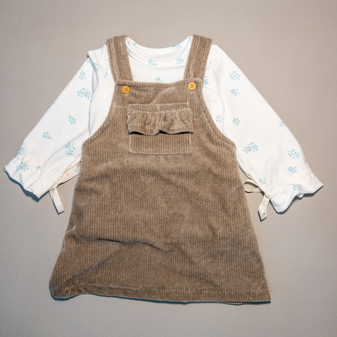 Conjunto Salopete Aveludada (1 a 4 anos)