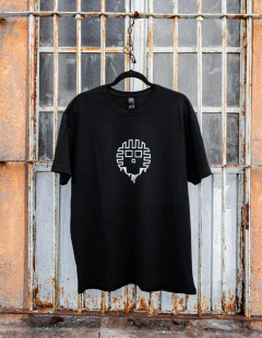 Playera motociclista negra Atacama diseño calavera algodón - ATACAMA