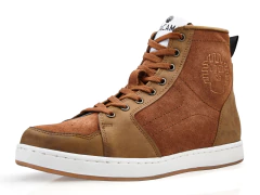 Tenis para moto urbano café de Piel Unisex con protecciones Atacama Borgo en internet