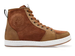 Tenis para moto urbano café de Piel Unisex con protecciones Atacama Borgo en internet