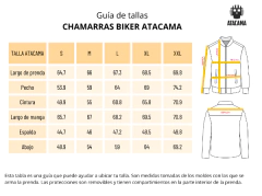 Chamarra motociclista Roja con protecciones gris Atacama en internet