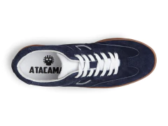 Tenis Sneakers Cómodos ED Atacama Gamuza Azul De Piel