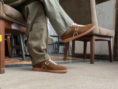 Tenis Sneakers Cómodos JUSTIN Atacama Gamuza De Piel café - ATACAMA