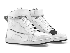 Tenis para moto Kevin de Piel Unisex Blanco con protecciones Atacama - comprar en línea
