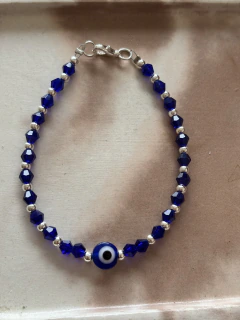 PULSERA MINI CRISTALES PROTECCIÓN OJO AZUL