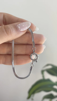 PULSERA PLANA GANCHO MARINERO STEEL en internet
