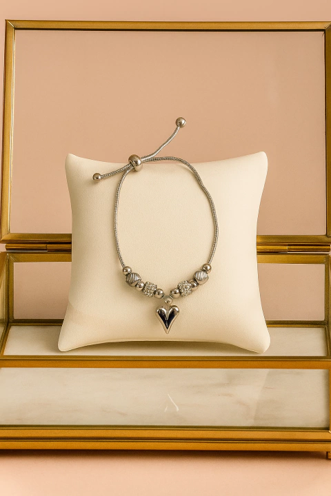 Pulseira Berloques Coração