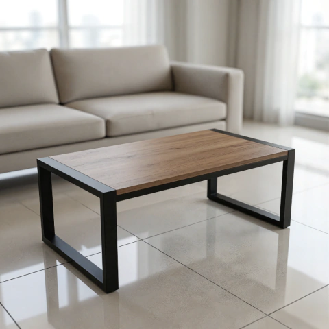 Mesa Ratona Kaffetisch Linea Black & Wood
