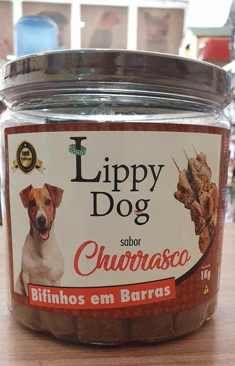 Petisco para Cães Bifinho Sabor Churrasco Lippy Dog 1kg