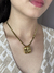 Conjunto Colar e Brinco Design Quadrado