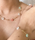 Conjunto Gargantilha e Pulseira Flor de Contas Colorido - comprar online