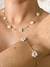 Conjunto Gargantilha e Pulseira Flor de Contas Azul e Branco na internet