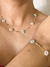 Conjunto Gargantilha e Pulseira Flor de Contas Azul e Branco - comprar online