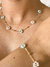 Conjunto Gargantilha e Pulseira Flor de Contas Azul e Branco - Sanna Joias | Referência em Joias de Moeda antiga e Prata 925