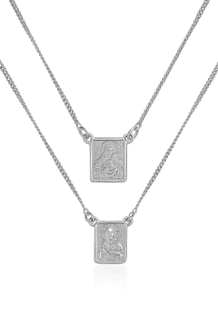 Escapulário Mini Estamparia Prata 925