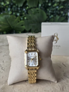 Relógio Dourado Quartz Aço Inoxidável - comprar online