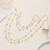 Conjunto Gargantilha e Pulseira Flor de Contas Azul e Branco - loja online