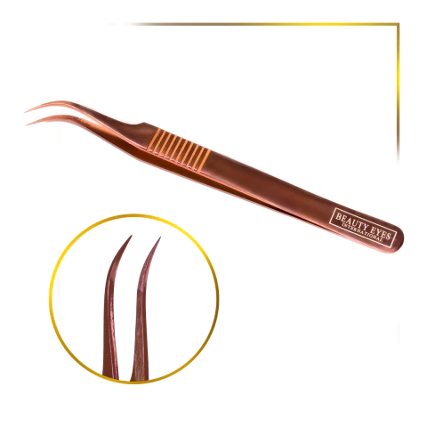 Pinça Rose Curva - Ponta diamantada