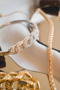 Pulseira Bracelete Corrente Cravejado Prata na internet