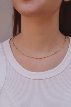 Colar Cordão Baiano Fino Dourado - comprar online