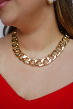 Colar Elos G Liso Dourado na internet