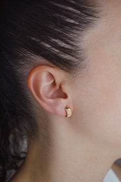 Brinco Argola P Texturizada Dourado