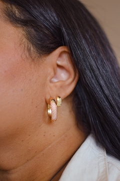 Brinco Argola P Texturizada Dourado - comprar online