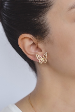 Conjunto Borboleta com Zircônias Dourado na internet