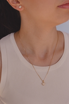 Conjunto Coração Cravejado Dourado - comprar online