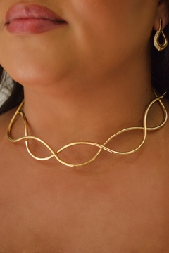 Choker DNA Dourado - Nhá Biju
