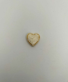 Pingente Coração Cravejado Charms Dourado