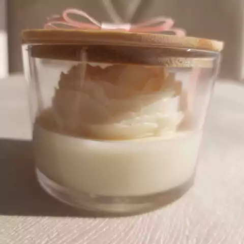 Vela Perfumada com Flor - Flower Candle