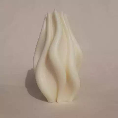 Vela Perfumada Coluna Ondulada Perfumada Artesanal 180g