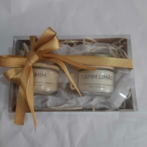 Kit com 2 Mini Velas Perfumadas em Caixa Presente