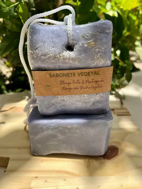 Sabonete com Bucha Vegetal Pitanga Preta Hidratante 250g