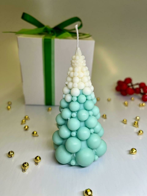 Vela Aromática Árvore de Natal Bubble Pequena 70g