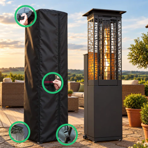 Funda Cubre Calefactor Oslo Tromen Lona Premium Impermeable