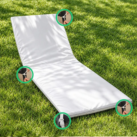 Funda impermeable para colchonetas con cierre (sin relleno) de 180x60