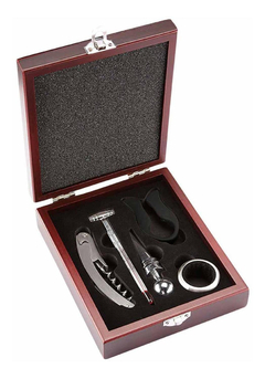 Set caja madera Utensilios Vino Termometro Sacacorcho en internet