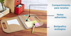 Libreta Ecologica Con Boligrafo Adhesivos Y Banderines - Vantastiks