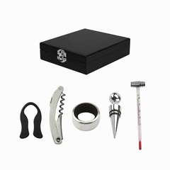 Set caja madera Utensilios Vino Termometro Sacacorcho - tienda en línea