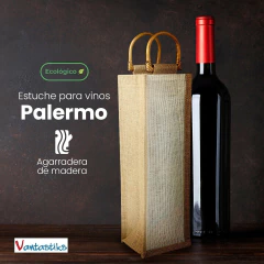 Bolsa Estuche Transportador Para Botella Vino Yute Con Asas - Vantastiks