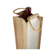 Bolsa Estuche Transportador Para Botella Vino Yute Con Asas - tienda en línea