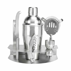 Kit Cocteleria Shaker Sacacorchos Pinzas Colador Cuchillo