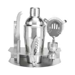 Kit Cocteleria Shaker Sacacorchos Pinzas Colador Cuchillo