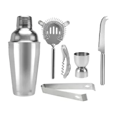 Kit Cocteleria Shaker Sacacorchos Pinzas Colador Cuchillo - comprar en línea